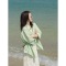 绿色polo长袖衬衫外套女夏季薄款设计感小众别致衬衣春秋防晒上衣轮播图3