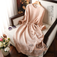 批发美JUE了这肌理来自灵魂深处的精致仿真丝连衣<b class='q'>裙</b>女夏季气质