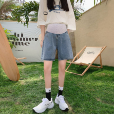 批发孕妇裤子夏季薄款外穿大码牛仔短裤女夏装新款直筒五分阔腿<b class='q'>打底裤</b>