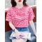 豹纹刺绣纯棉短袖t恤女ins潮2023年新款女装夏装体恤宽松别致上衣轮播图5