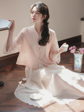 汉元素江南少女新中式轻国风吊带连衣裙夏天性感长款现代汉服改良