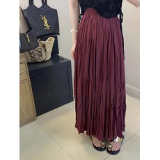 批发褶皱半身裙女夏季2025新款设计感百搭休闲<b class='q'>复古</b>轻奢遮肚子A字裙女