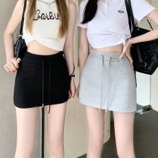 批发大量货，6535棉➕内里运动抽绳2026夏季<b class='q'>显瘦</b>超短裙包臀裙半身裙裤