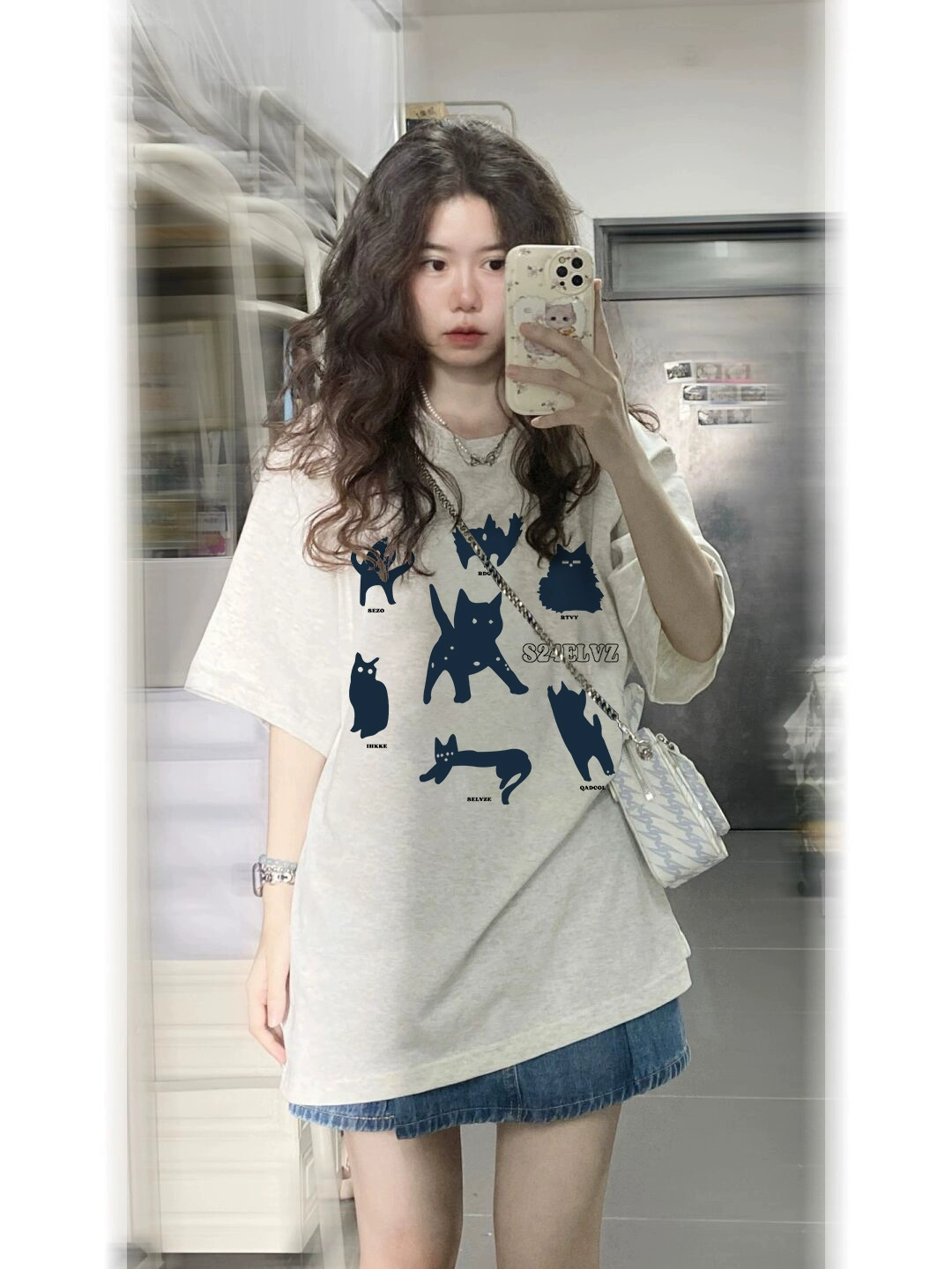 2024 spring and summer new heavy/combed cotton back collar with seams S-XXXL summer short-sleeved T-shirt for women