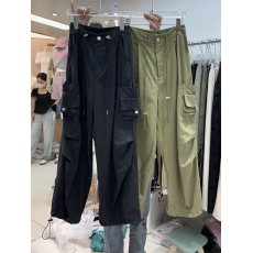批发白色美式速干工装裤女秋季2025<b class='q'>新款</b>女款小个子薄款登山伞兵裤