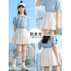 批发女童款+松紧腰+安全裤儿童百褶裙女孩半身裙春夏季公主短裙子秋<b class='q'>冬</b>