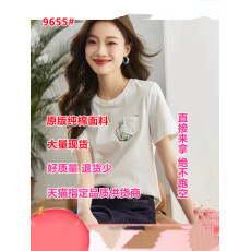 批发<b class='q'>梵</b><b class='q'>希</b><b class='q'>蔓</b>基础款实穿派!白色短袖t恤女夏季小衫百搭体恤圆领打底上衣