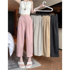 批发实拍实价2026春季新款<b class='q'>哈伦</b>裤女韩版高腰显廋直筒裤休闲九分裤