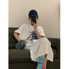 批发仿棉牛奶丝夏季韩版韩国大码长款连衣裙胖mm宽松过膝睡裙专供<b class='q'>外贸</b>