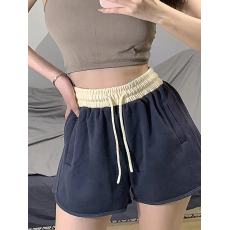 批发官图 高质量斜纹  宽松女短裤夏<b class='q'>运动</b>腰阔腿裤热裤休闲裤