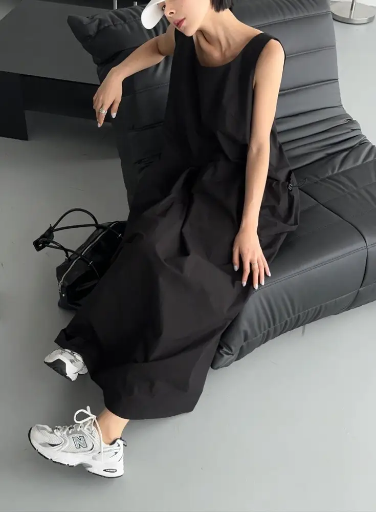 프렌치 스타일 민소매 원피스 상세 이미지 9