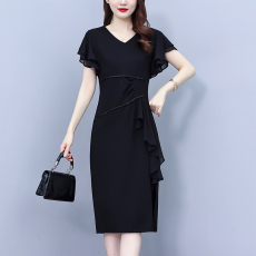 批发高端名媛职场连衣裙女夏2026新款时尚中长女人味减龄显瘦洋气裙子