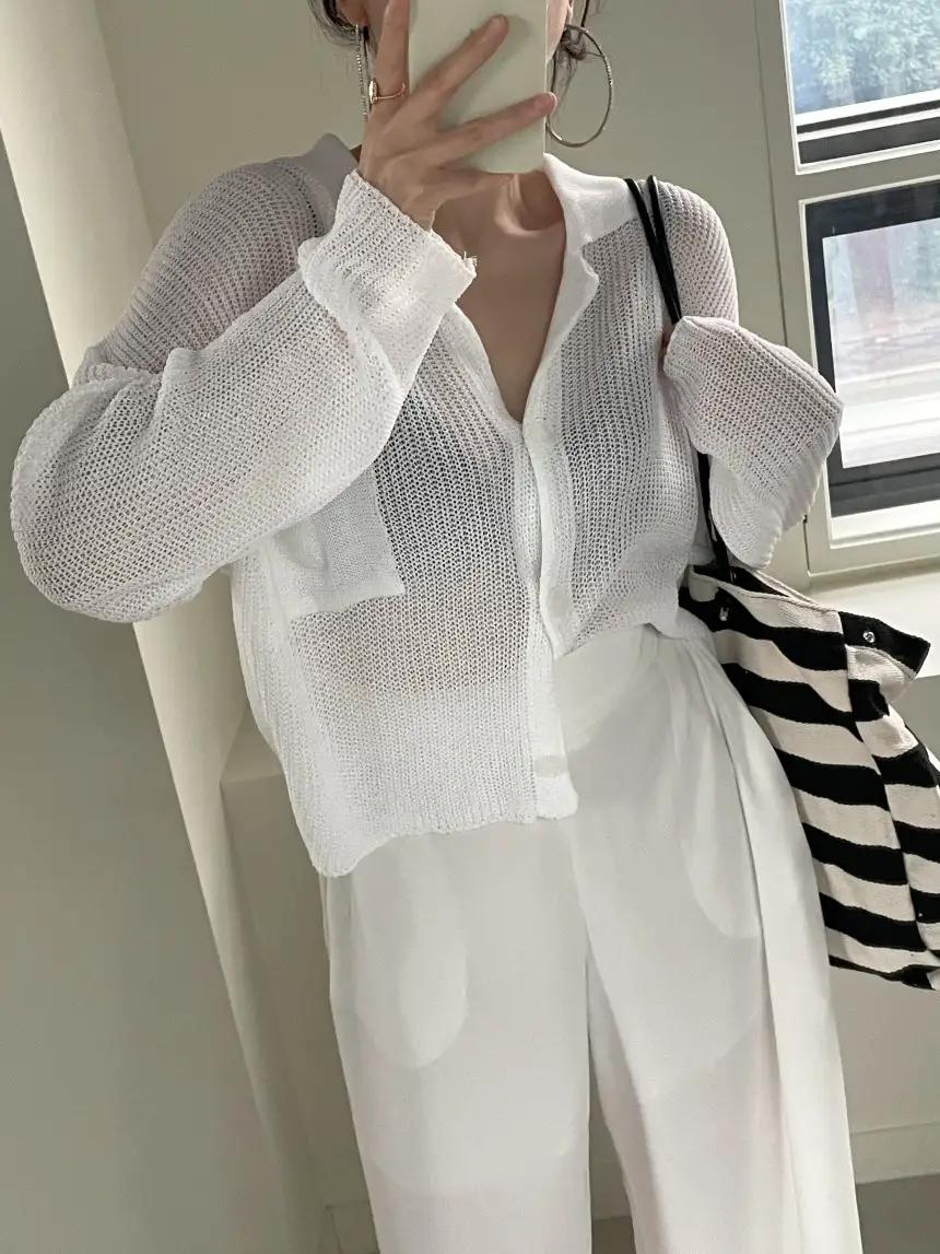 여성 루즈 핏 반항아리 니트 셔츠 상세 이미지 2