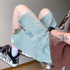 批发实拍实价嘻哈牛仔裤男女vibe炸街高街ins宽松直筒阔腿裤