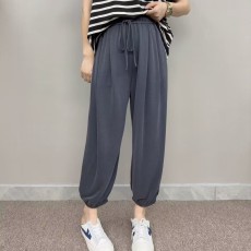批发官图冰丝<b class='q'>裤</b>高腰垂感夏季薄款<b class='q'>裤</b>子 新款休闲<b class='q'>裤</b>九分运动<b class='q'>裤</b><b class='q'>大码</b>