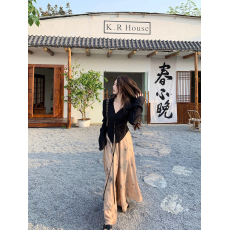 批发2026年新中式国风套装衬衫女春夏清冷系禅意氛围感半身裙裤两件套