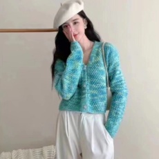 批发<b class='q'>韩版</b>新款小仙女花线毛衣外套女高级感温柔风宽松百搭小开衫