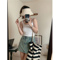 批发特价实拍92锦纶8氨纶夏季新款修身吊带辣妹<b class='q'>背心</b>女