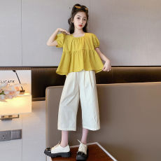 批发<b class='q'>女</b><b class='q'>童</b>套装夏款洋气薄款2026新款儿<b class='q'>童装</b>韩版夏装时髦网红短袖两件套