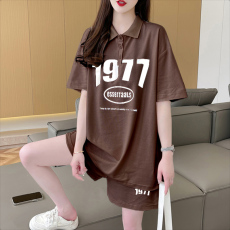 批发官图纯棉后包领2025夏季宽松休闲百搭<b class='q'>时尚</b>潮流运动风套装女