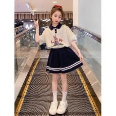 批发女大童夏季套装2025新款潮牌短袖短<b class='q'>裤</b>女童夏天薄款透气<b class='q'>儿童</b>两件套