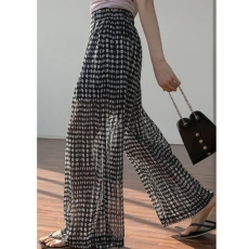 批发大量已出有内衬底裤加口袋原版做工 <b class='q'>雪纺</b>波点宽松阔腿裤女