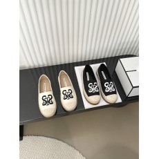 批发渔夫鞋女<b class='q'>夏</b>小香风2023年新款刺绣一脚蹬编织帆布透气外穿休闲单鞋