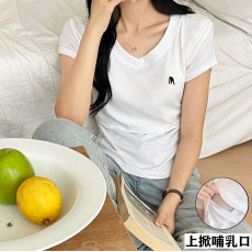 批发实拍 哺乳衣<b class='q'>夏</b>季简约舒适柔软月期服产后纯棉显瘦喂奶T恤上衣