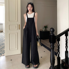 批发现货实拍夏装大码<b class='q'>女</b>装东大门减龄百搭甜美气质<b class='q'>背带裤</b>M 5XL200斤