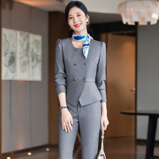 批发职业装正装西装外套<b class='q'>珠宝</b>店前台接待员工服秋冬新款通勤西服套装秋