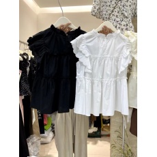 批发法式洋气百搭纯色衬衫宽松显瘦简约甜美<b class='q'>无袖</b>上衣