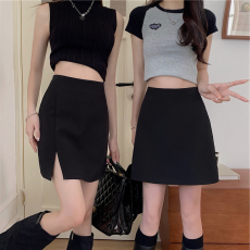 批发2023新款西装面料搭配<b class='q'>丝袜</b>短裙子女