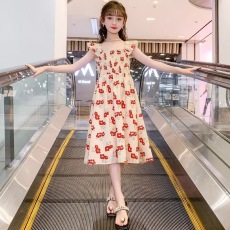 批发原版布料工艺<b class='q'>女童</b>夏<b class='q'>季</b>连衣裙2026新款中大儿童薄款吊带公主裙