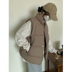 批发实拍马甲女2026秋冬新款韩版bm小众学生ins羽绒棉服马夹棉衣外套