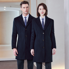 批发黑色毛呢大衣女款秋<b class='q'>冬</b>毛呢外套中长款风衣双面羊绒大衣男女职业装