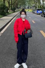 韩国棉服短款棒球风外套女2023年冬季新款棉衣宽松小个子棉袄夹克