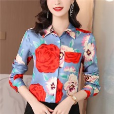 批发重磅真丝<b class='q'>衬衫</b>女士2025秋新款时尚洋气减龄<b class='q'>衬衣</b>高端大簰桑蚕丝上衣