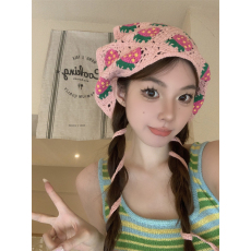 批发实拍不减价 ins<b class='q'>甜美</b><b class='q'>可爱</b>风手工针织发带女个性钩花文艺风三角头巾