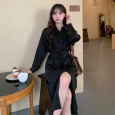 批发实拍2026早春大码女装<b class='q'>衬衫</b>连衣裙中长款系带收腰<b class='q'>衬衣</b> M 4XL200斤