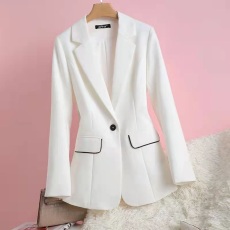 批发白色西服<b class='q'>女</b>外套春秋款新款<b class='q'>小西装</b>显瘦气质上衣高级免烫西装收腰