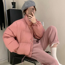 2023韩国东大门原版面包服女 立领小个子短款羽绒棉服秋冬短款