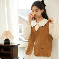 批发实拍2026秋新款外搭叠穿马甲 设计感小众百搭新潮坎肩背心