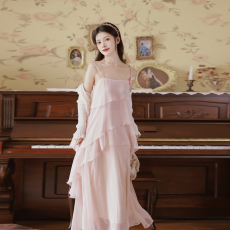 批发新中式仙女风设计感不规则上衣+半裙套装 上架+40