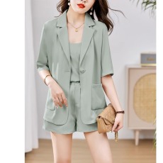 批发西装套装女2026夏季新款气质时尚休闲高级感小西服短裤三件套