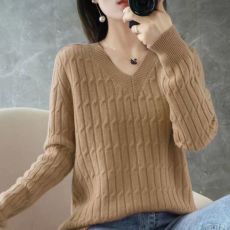 批发半高领毛衣女加厚秋冬新款短款上衣宽松<b class='q'>长袖</b>针织衫洋气内搭打底衫