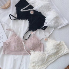 批发茶香泡泡一件代发性感内衣纯欲蕾丝吊带透气薄杯上托文胸精致高级