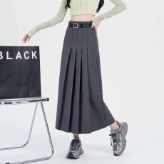 批发实拍2025秋冬西装半身裙韩版高腰复古气质百搭休闲a字中<b class='q'>长</b><b class='q'>裙子</b>