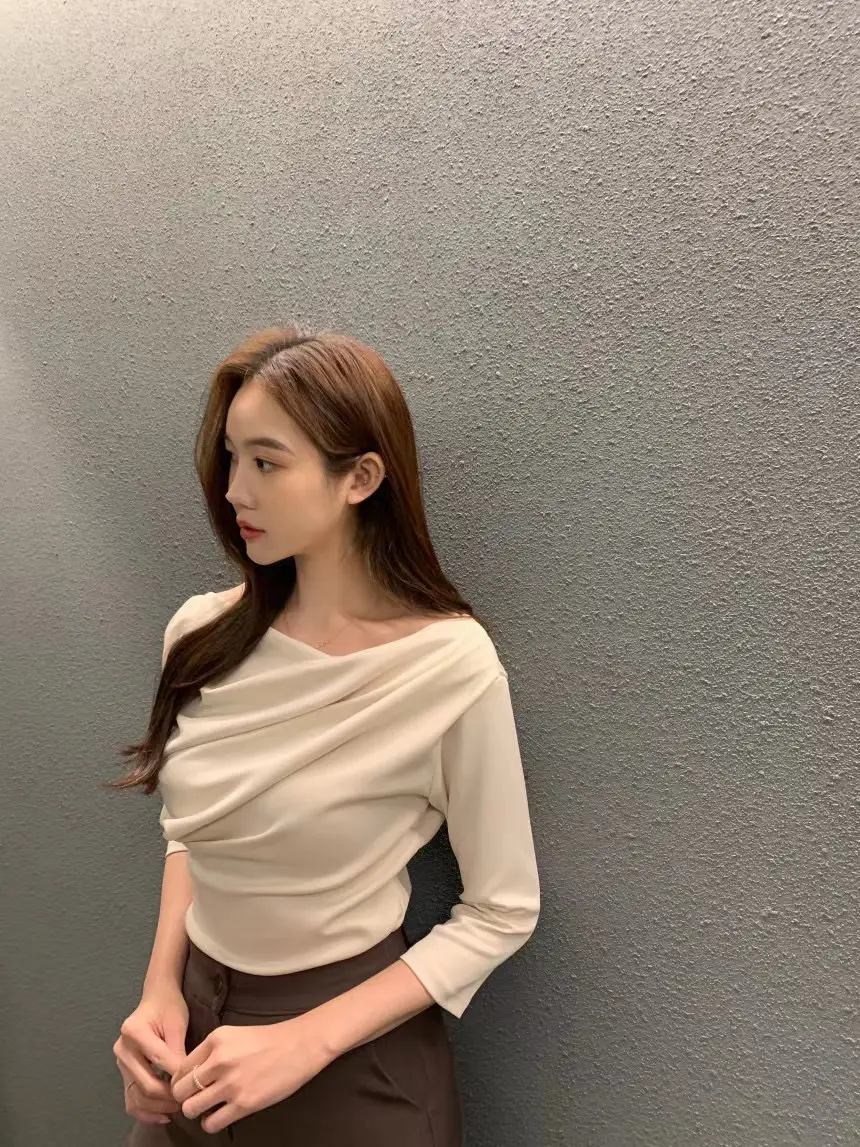 플라워 디자인 루즈핏 티셔츠 상세 이미지 4