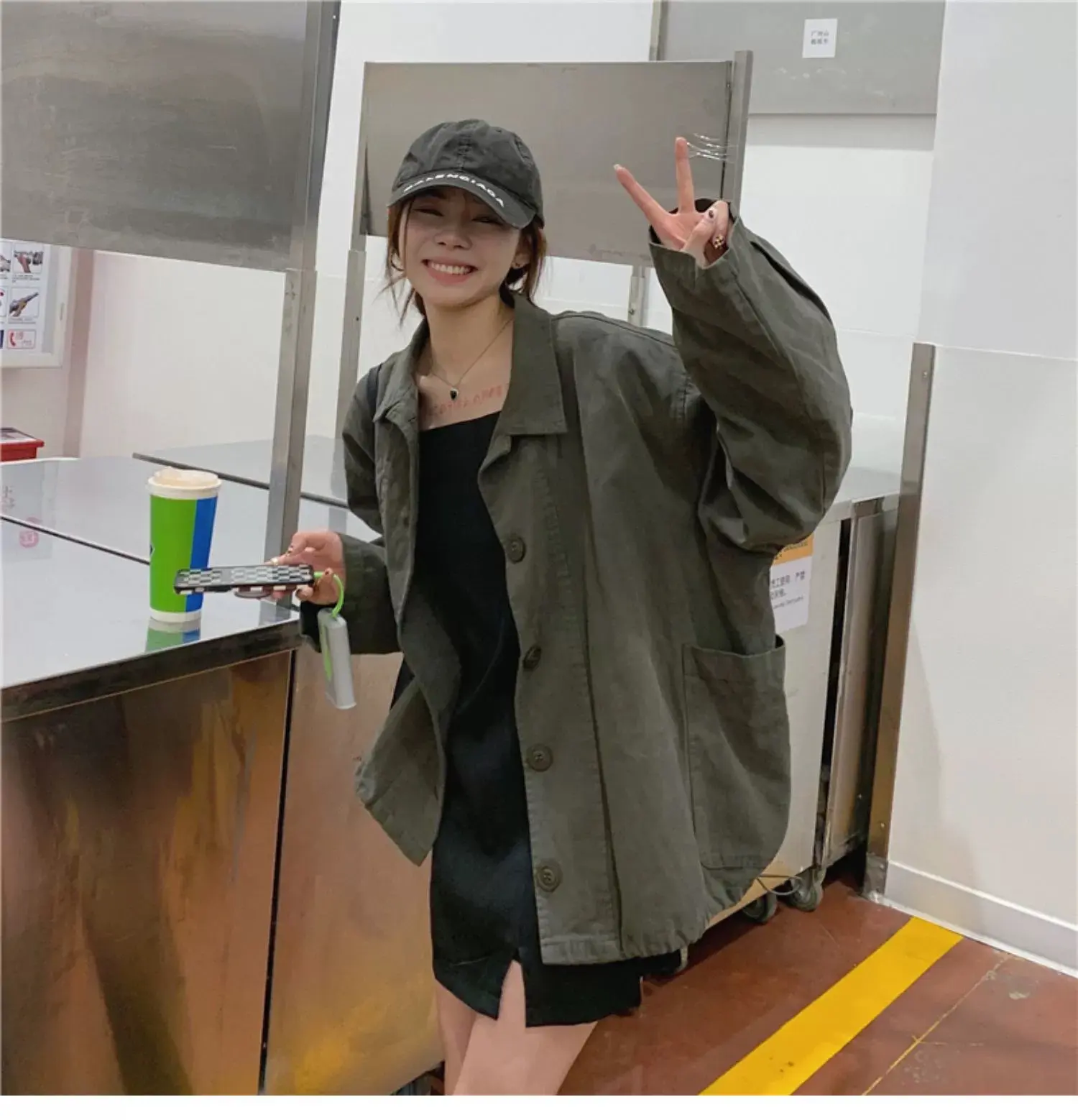 레트로 감성 러블리 야구점퍼 니트 상세 이미지 1