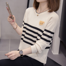 批发2026年春秋新款钩花长袖冰丝针织衫上衣<b class='q'>大码</b><b class='q'>女装</b>宽松遮肉毛衣